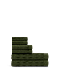 Supima® Waffle 6pc Bath Sheet Bundle